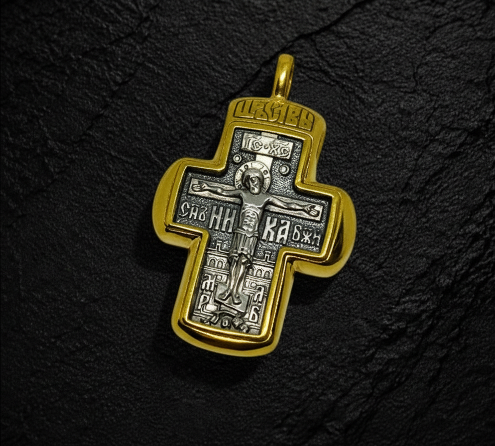 The Crucifixion. The Angel of the Lord. John the Forerunner. Orthodox Cross