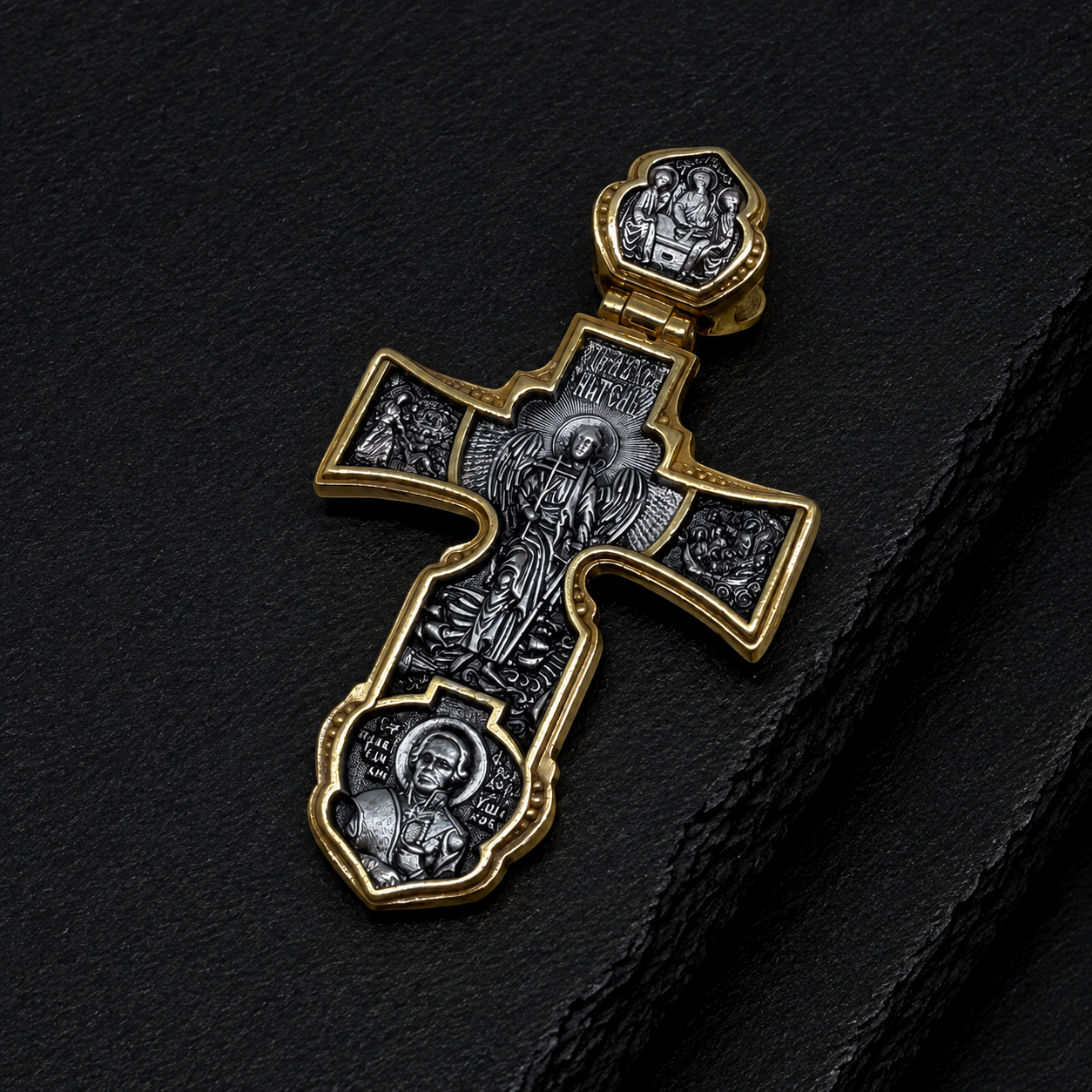 Orthodox Cross. The Crucifixion of Christ with Attendant Figures